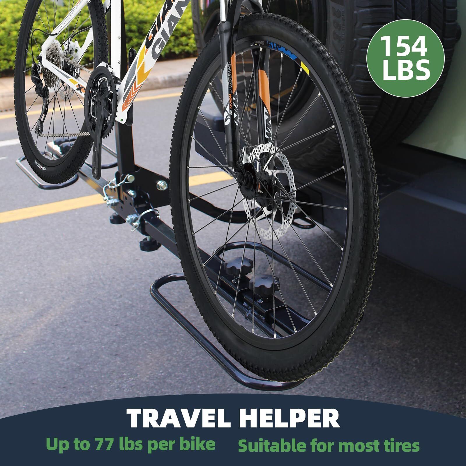Hitch Mount Bike Rack, Heavy Weight Capacity Car Bike Rack 2'' Receiver for Standard, - Renee Lane Company