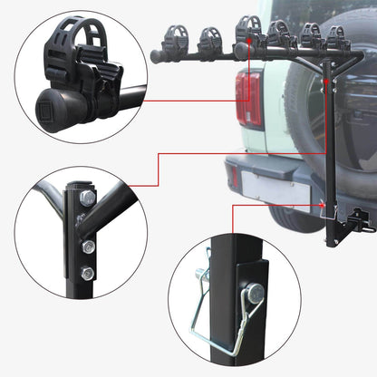 Hitch Mount Bike Rack, Heavy Weight Capacity Car Bike Rack 2'' Receiver for Standard, - Renee Lane Company