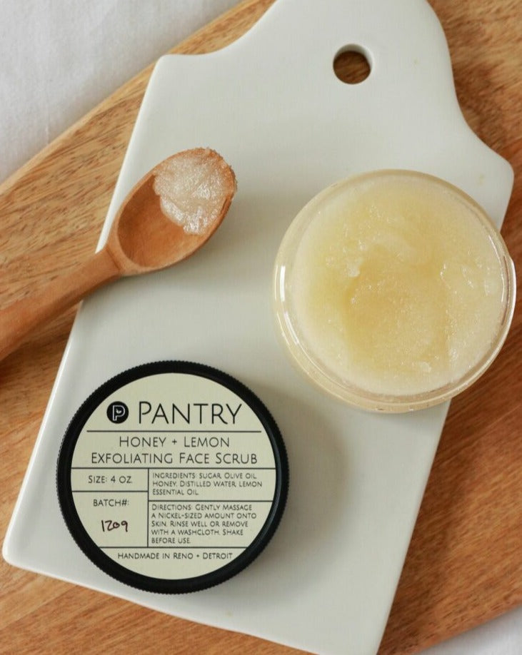 Honey + Lemon Exfoliating Face Scrub | Brightening Sugar Scrub - Renee Lane Company