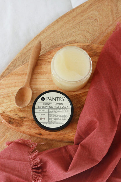 Honey + Lemon Exfoliating Face Scrub | Brightening Sugar Scrub - Renee Lane Company
