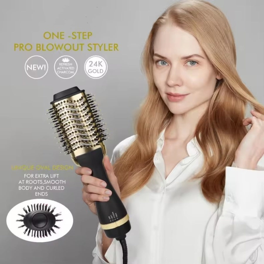 Hot Hair Blow Dryer Brush One Step Hot Air Stylers and Volumizer 2 In 1 Styling Tool Electric Hair Dryer with Hot Brush Travel Friendly Heated Hairbrush - Renee Lane Company