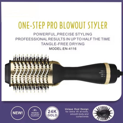 Hot Hair Blow Dryer Brush One Step Hot Air Stylers and Volumizer 2 In 1 Styling Tool Electric Hair Dryer with Hot Brush Travel Friendly Heated Hairbrush - Renee Lane Company