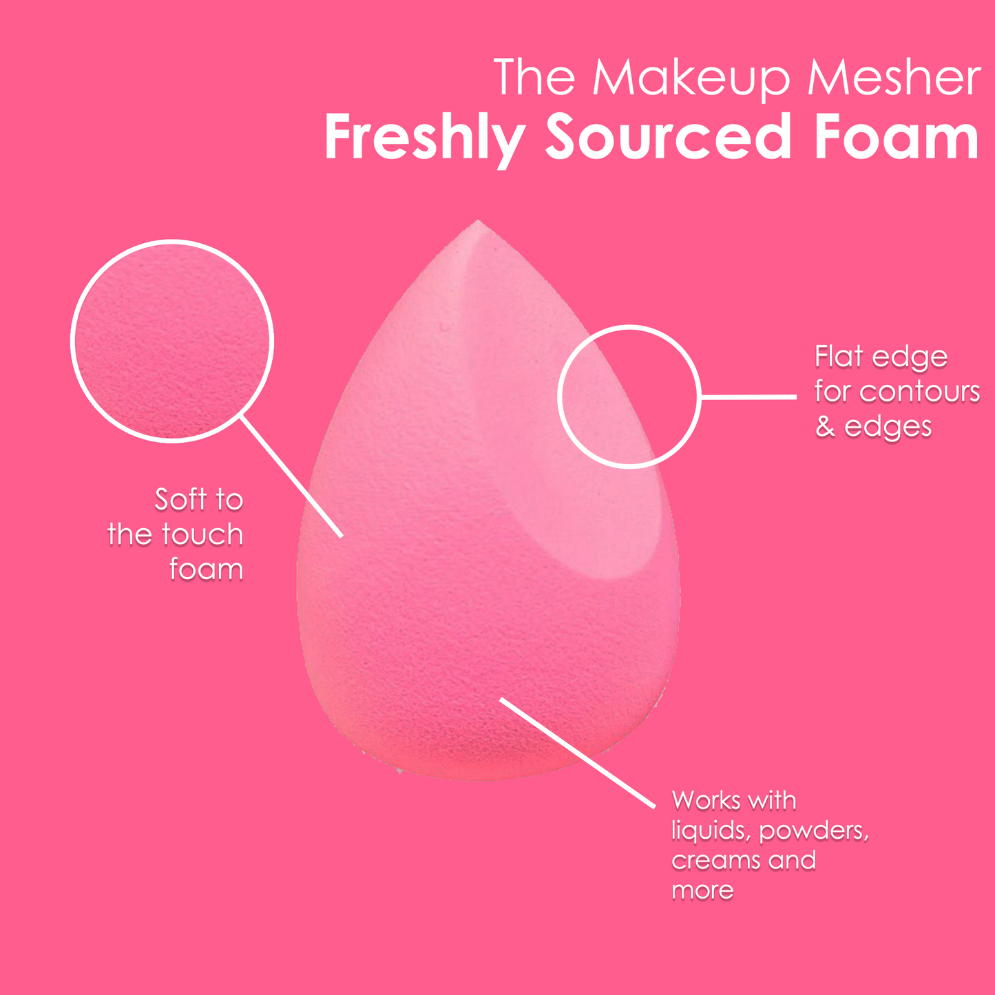 Hot Pink Makeup Mesher - Renee Lane Company