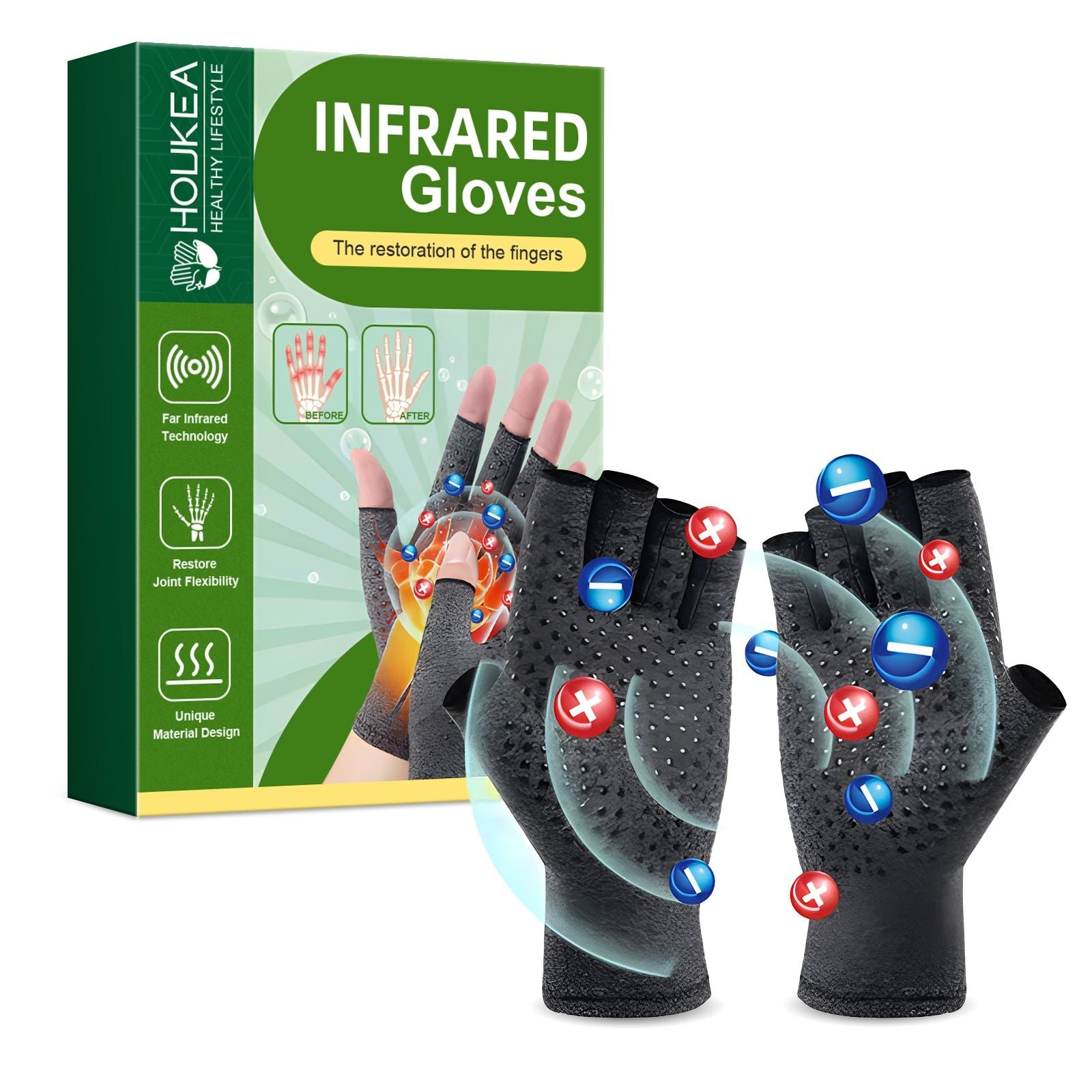Houkea Joint Care Gloves Relieve Thumb Stiffness And Finger Joint Soreness And Swelling Discomfort Care Gloves - Renee Lane Company