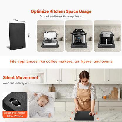 Household Appliance Slider Sliding Tray for Kitchen Countertop - Renee Lane Company