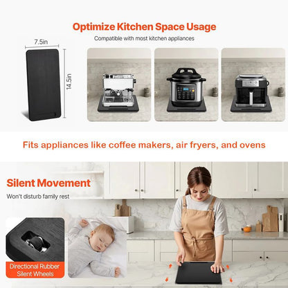Household Appliance Slider Sliding Tray for Kitchen Countertop - Renee Lane Company
