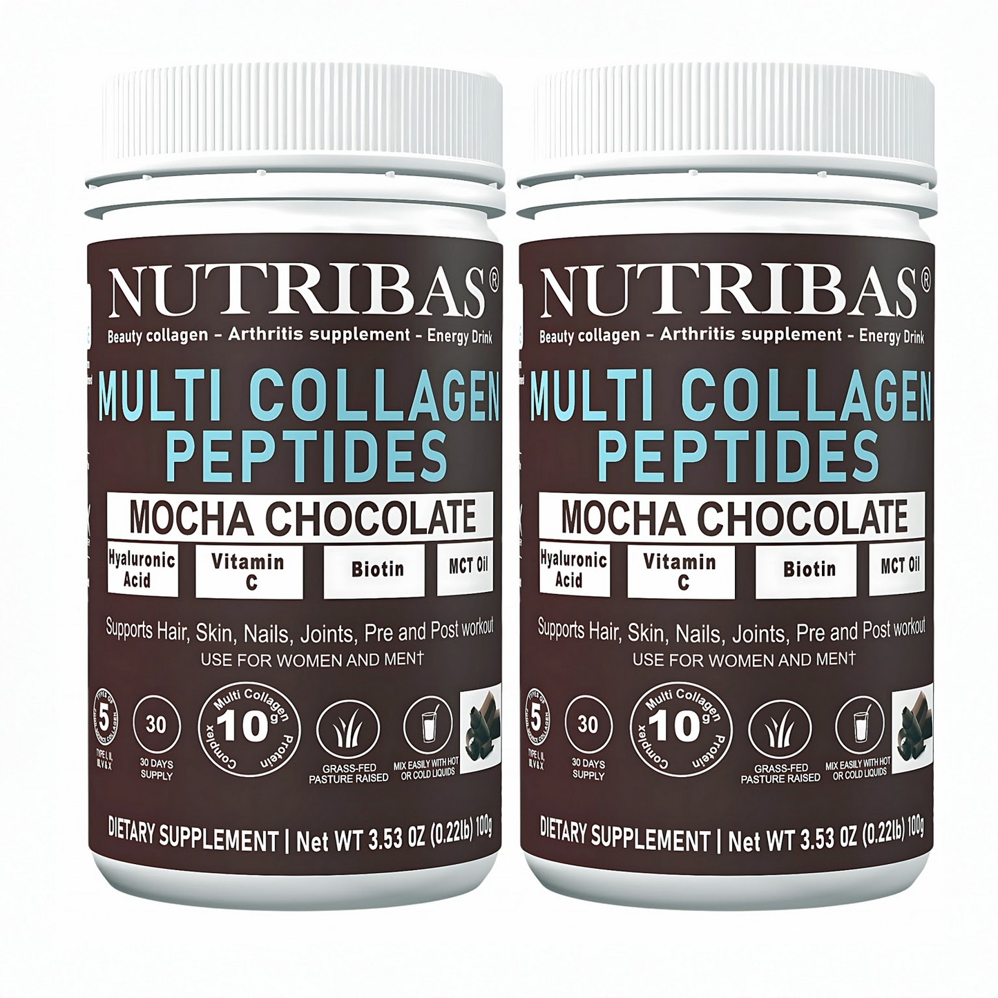 Hydrolyzed Multi Collagen Mocha Chocolate, 100 g - Renee Lane Company