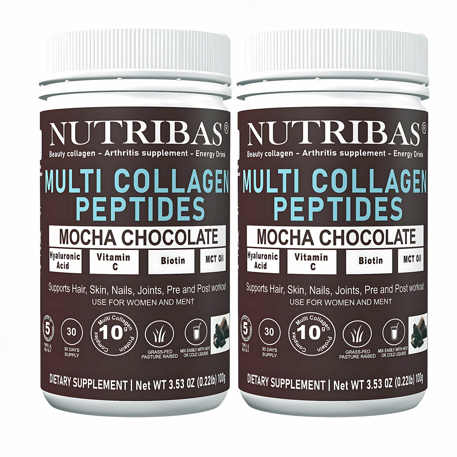 Hydrolyzed Multi Collagen Mocha Chocolate, 100 g - Renee Lane Company