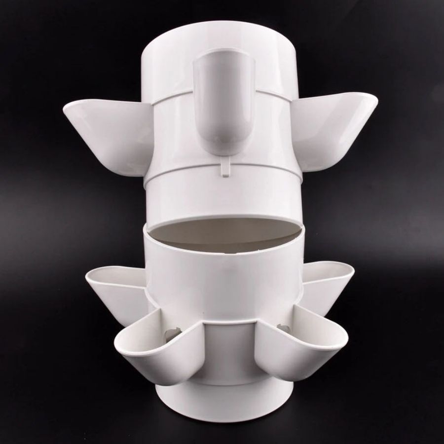 Hydroponic Growing System Mini Indoor Outdoor Home Grow Herb Vertical Garden Tower 6 Tiers 30 Holes Vegetables Planter - Renee Lane Company