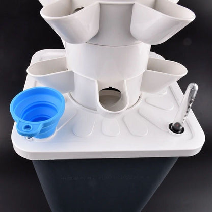 Hydroponic Growing System Mini Indoor Outdoor Home Grow Herb Vertical Garden Tower 6 Tiers 30 Holes Vegetables Planter - Renee Lane Company
