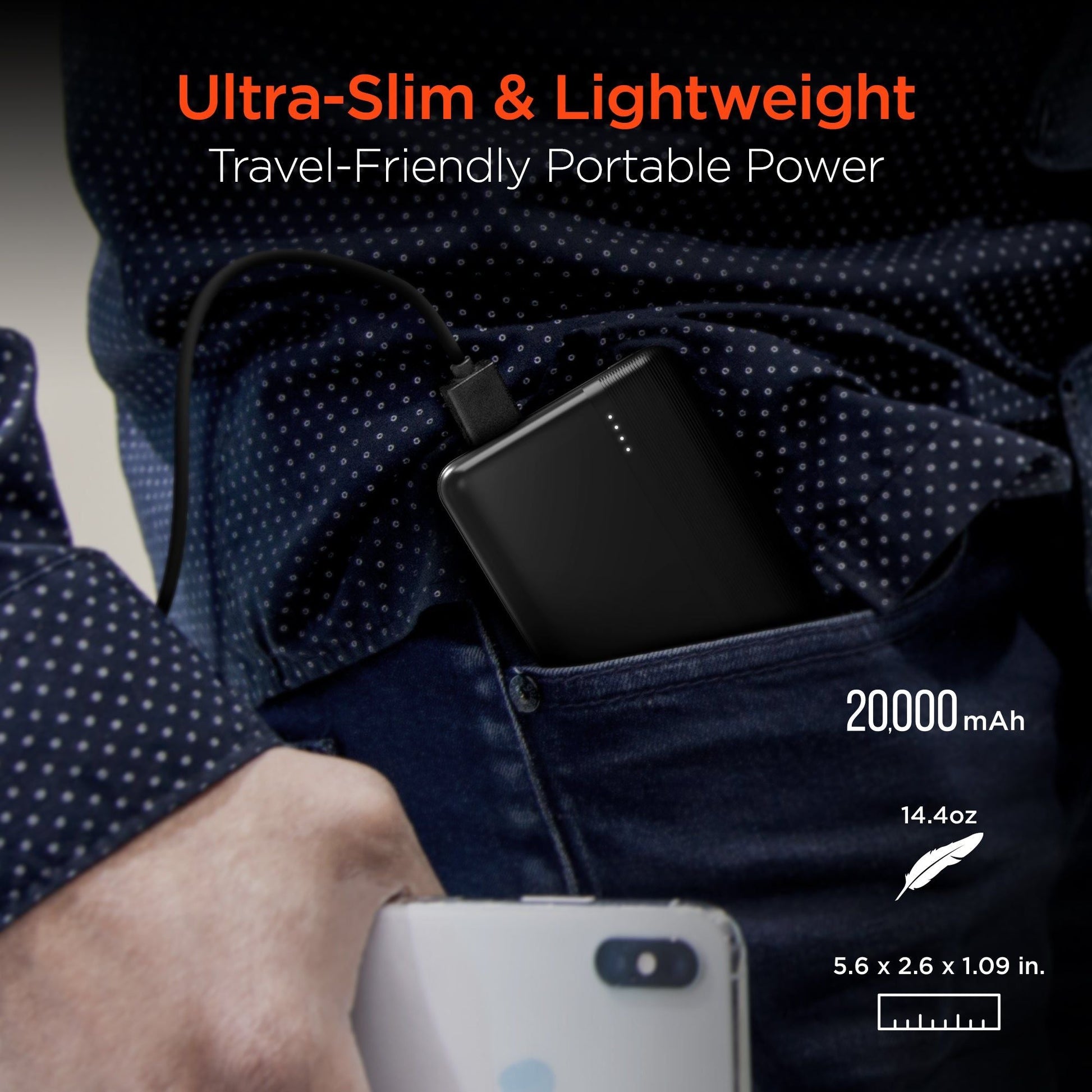 HyperGear 20000mAh 20W PD + USB Power Bank Black - Renee Lane Company