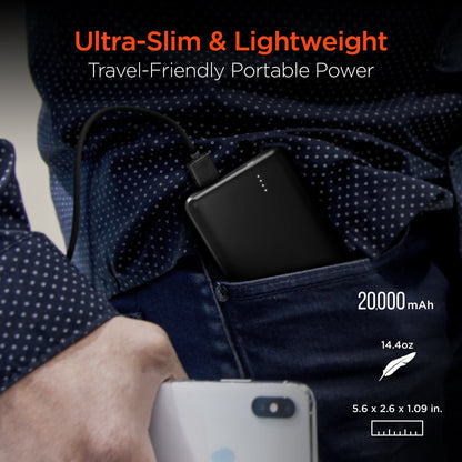 HyperGear 20000mAh 20W PD + USB Power Bank Black - Renee Lane Company