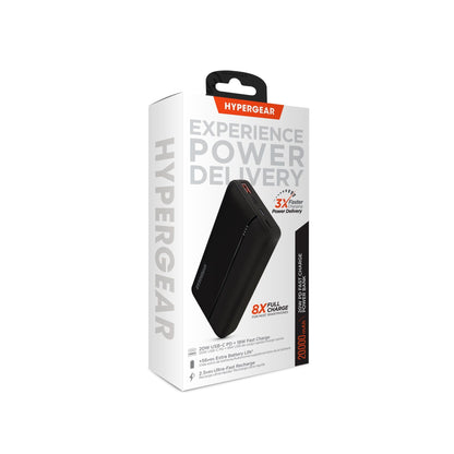 HyperGear 20000mAh 20W PD + USB Power Bank Black - Renee Lane Company