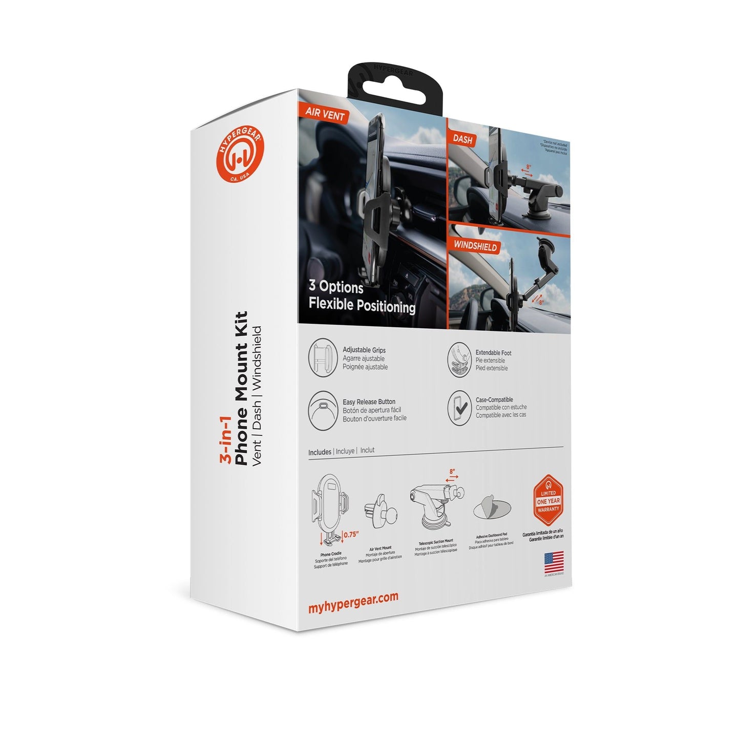 HyperGear 3-in-1 Phone Mount Kit - Renee Lane Company