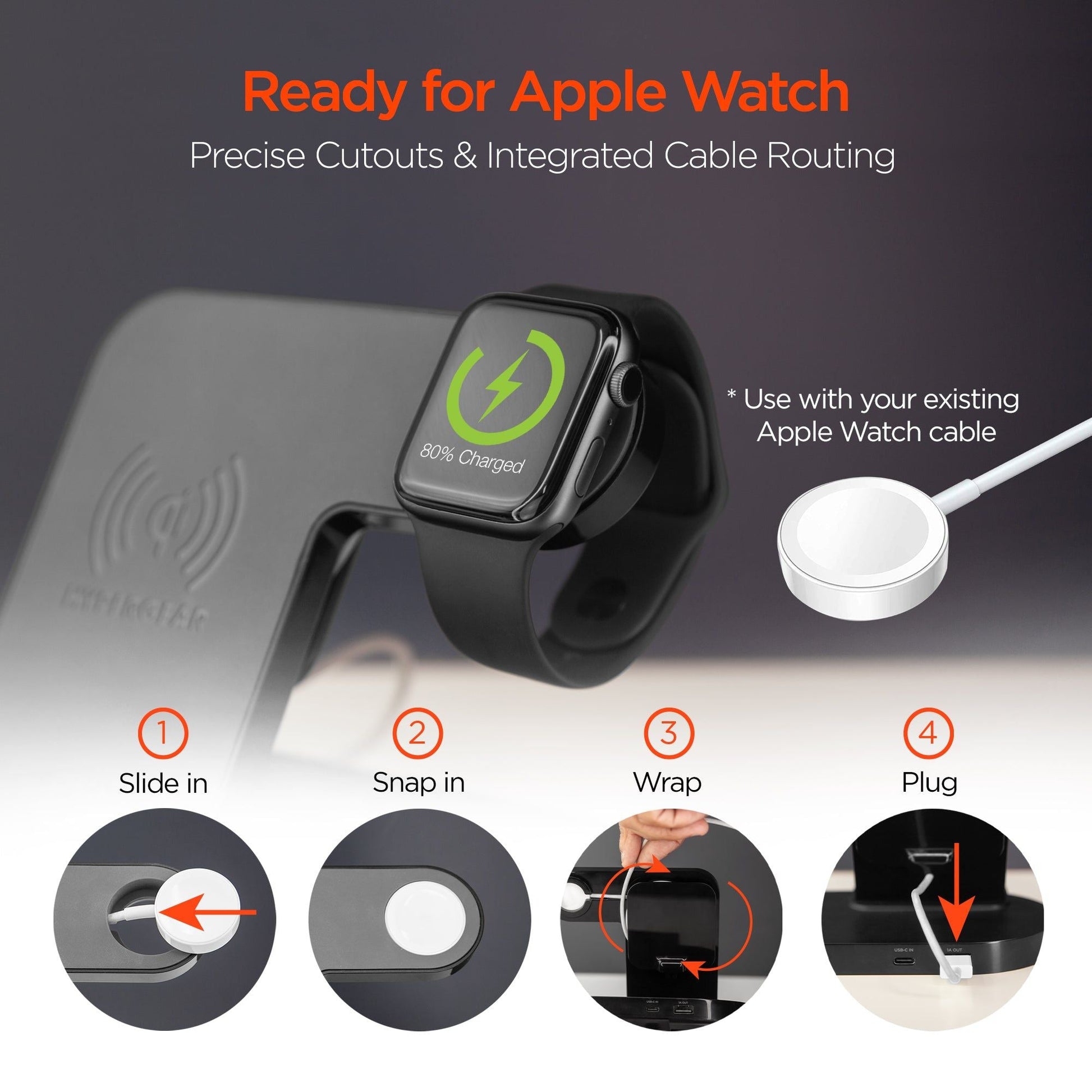 HyperGear 3-in-1 Wireless Charging Dock Black - Renee Lane Company