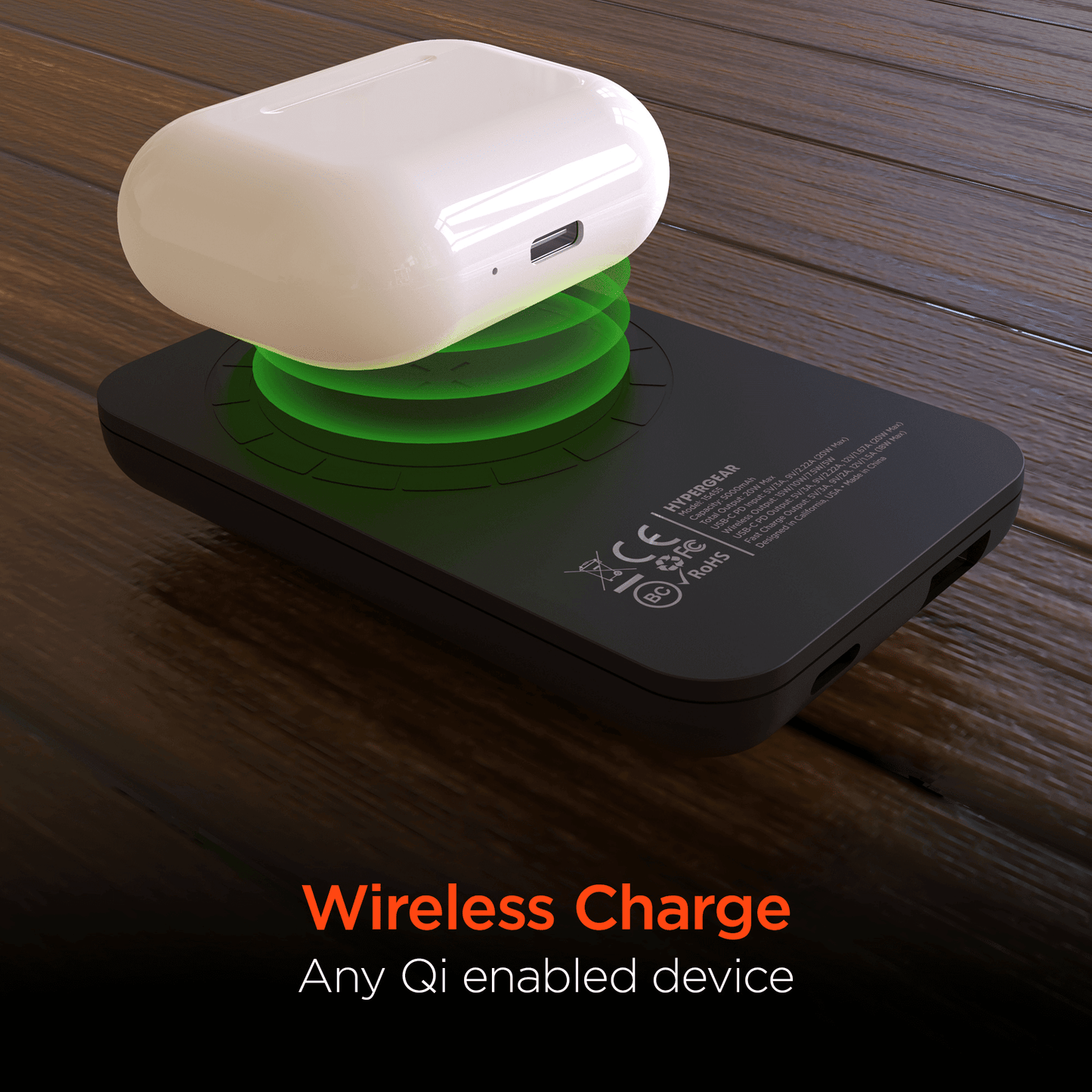 HyperGear 5000mAh Magnetic Wireless Power Bank - Renee Lane Company