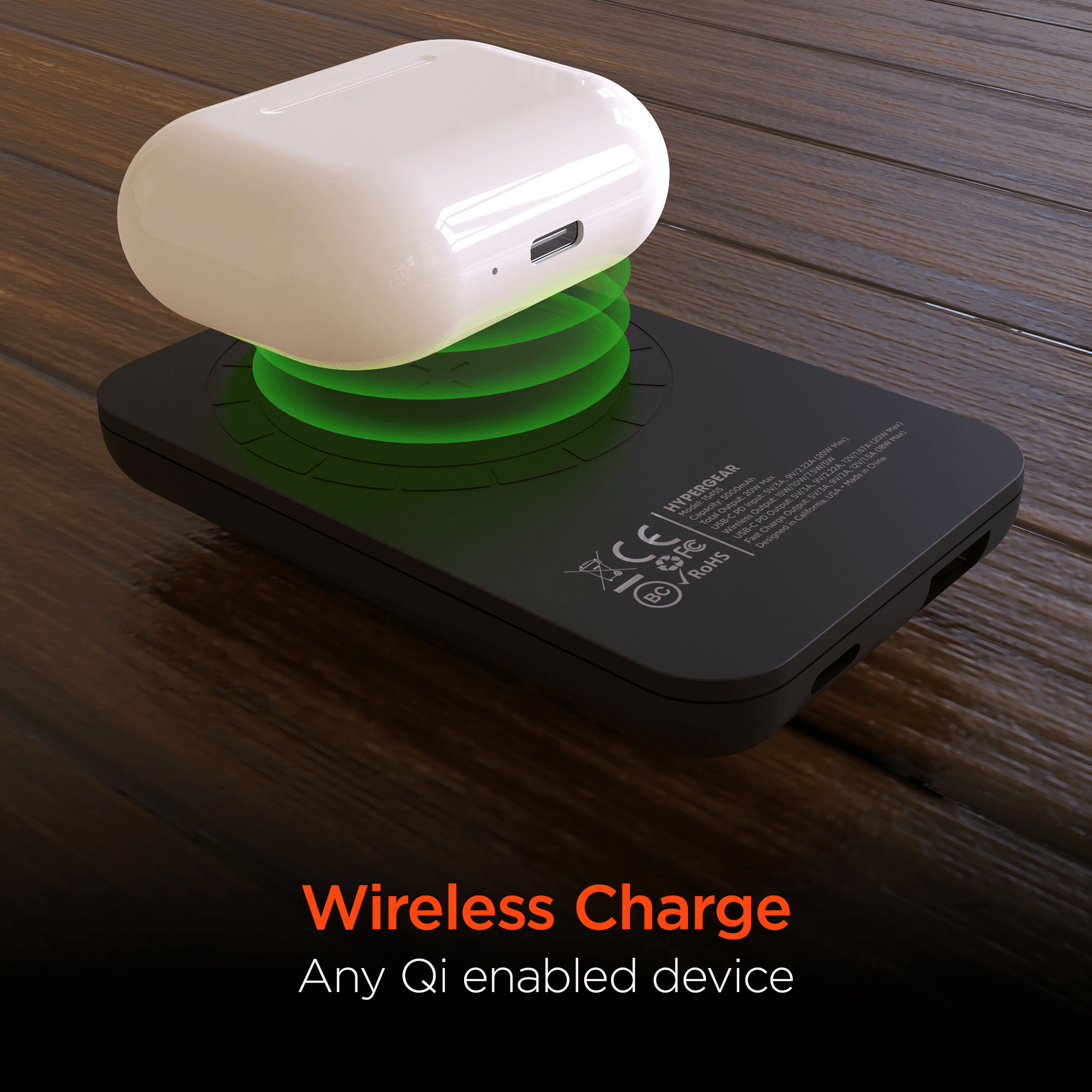HyperGear 5000mAh Magnetic Wireless Power Bank - Renee Lane Company