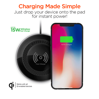 HyperGear ChargePad Pro 15W Wireless Fast Charger USB-C - Renee Lane Company