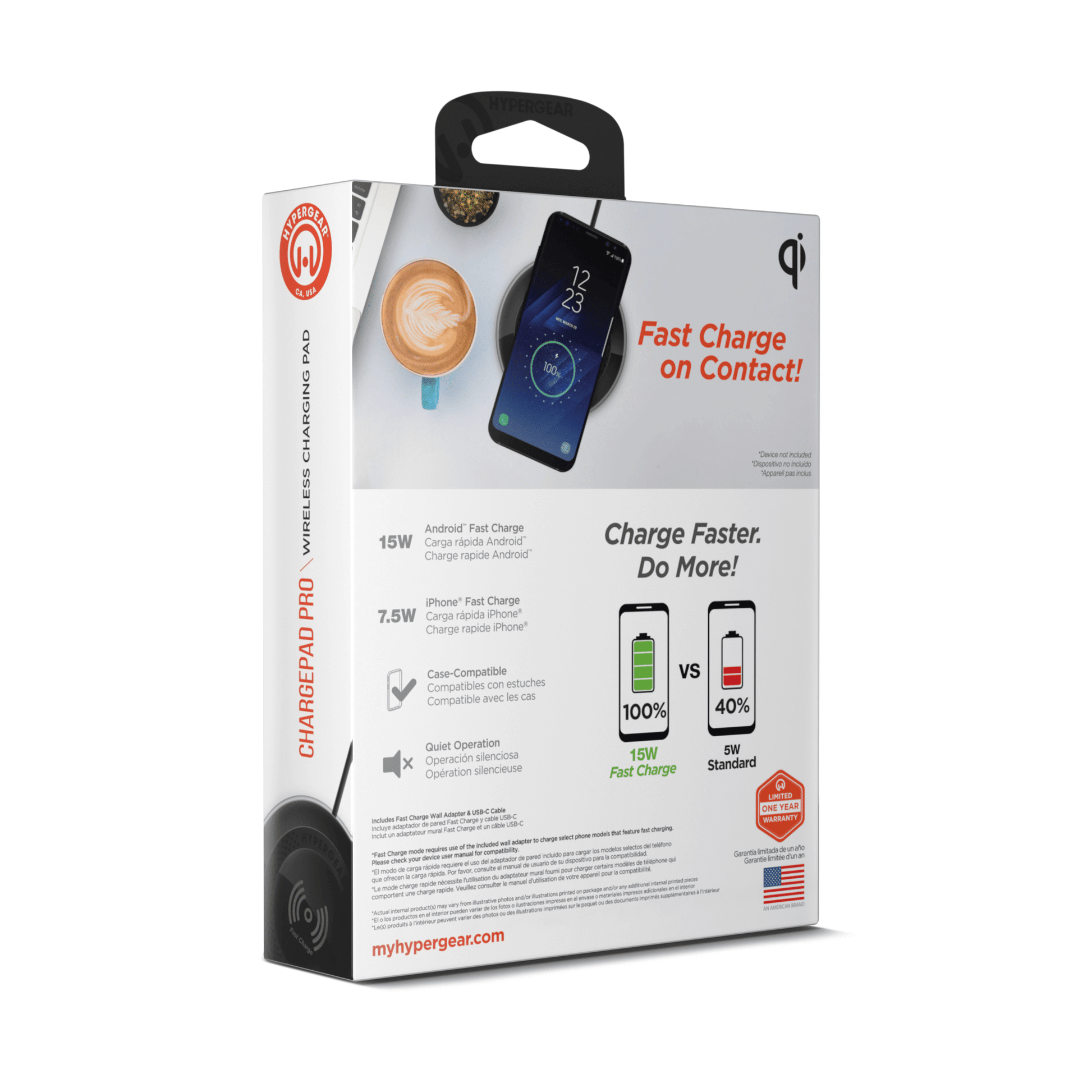 HyperGear ChargePad Pro 15W Wireless Fast Charger USB-C - Renee Lane Company