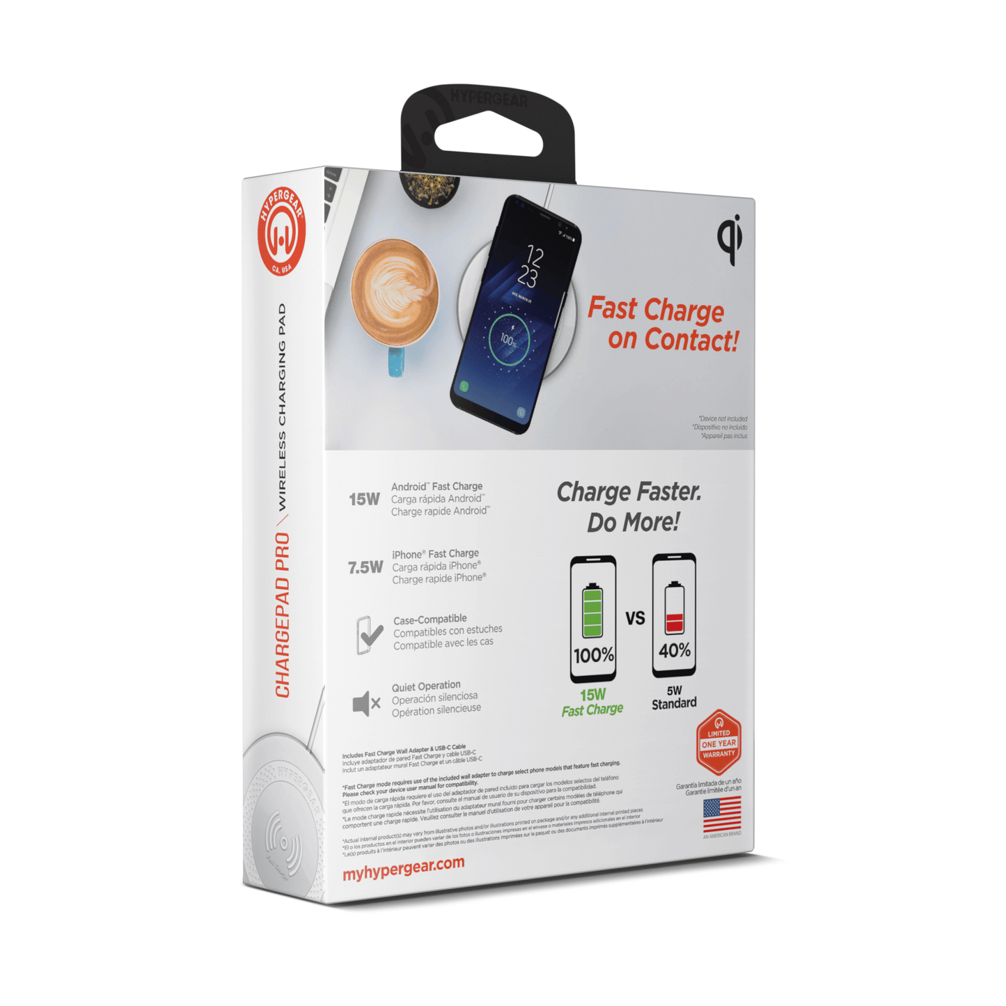 HyperGear ChargePad Pro 15W Wireless Fast Charger USB-C - Renee Lane Company