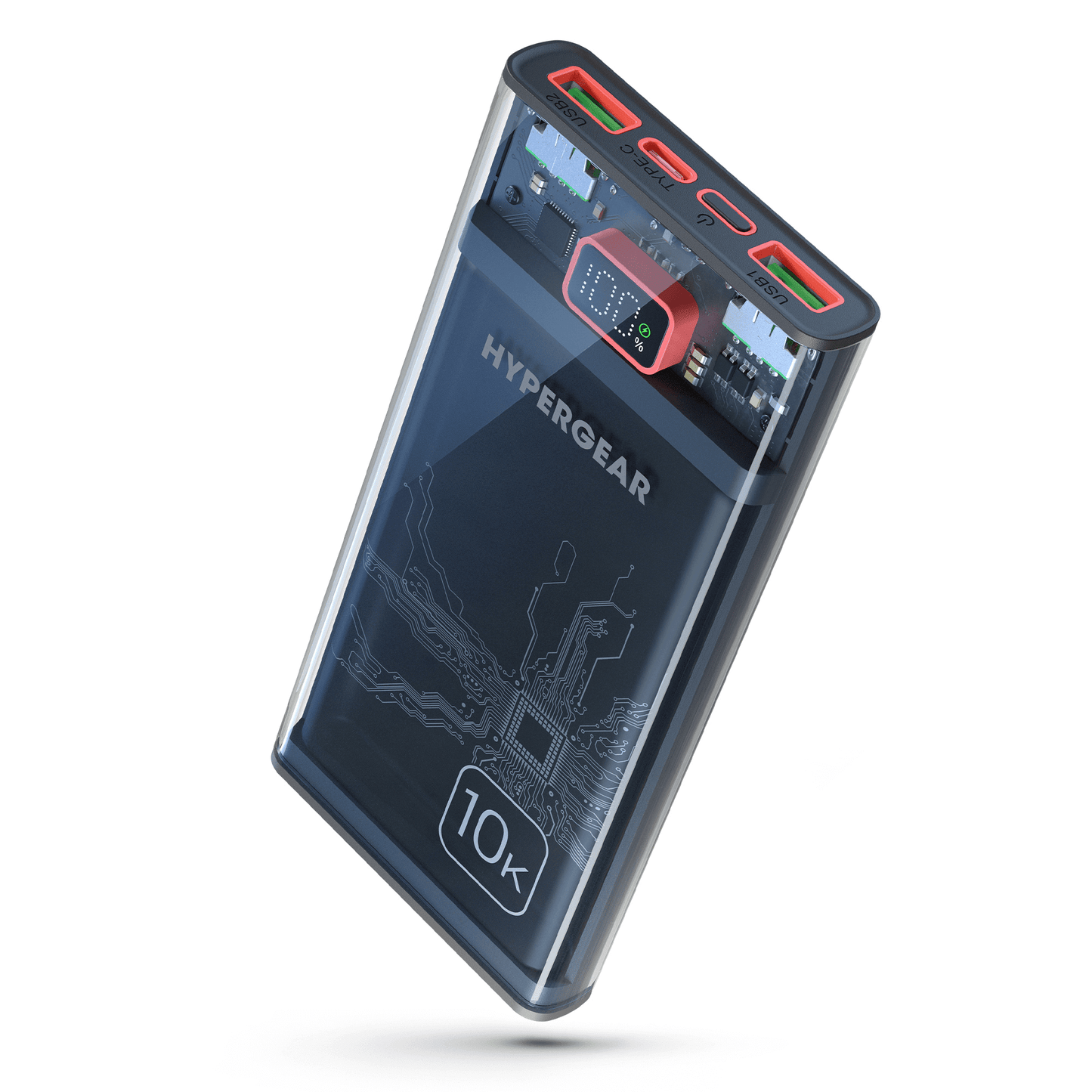 HyperGear ClearCharge 10000mAh Transparent PD Power Bank - Renee Lane Company