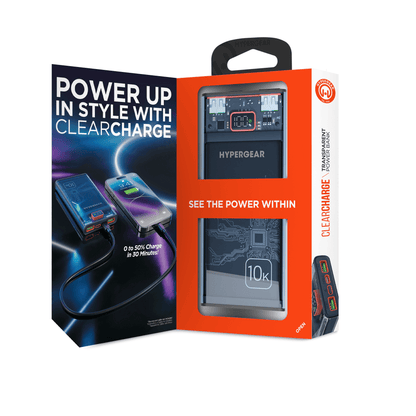 HyperGear ClearCharge 10000mAh Transparent PD Power Bank - Renee Lane Company