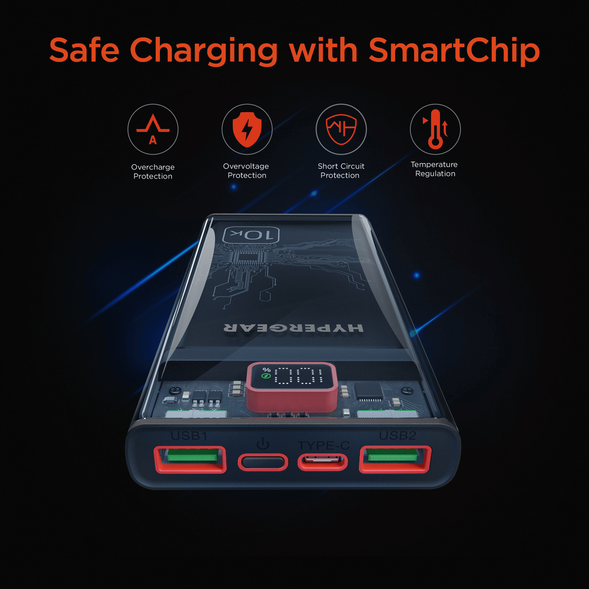 HyperGear ClearCharge 10000mAh Transparent PD Power Bank - Renee Lane Company