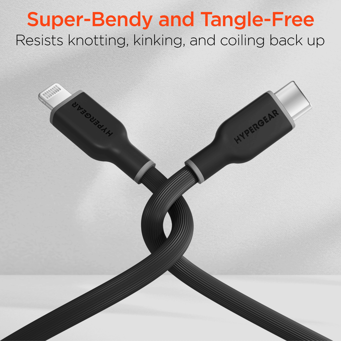 HyperGear Flexi PRO USB-C to Lightning Cable 10ft - Renee Lane Company