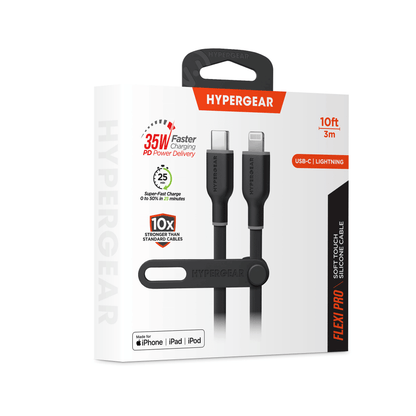 HyperGear Flexi PRO USB-C to Lightning Cable 10ft - Renee Lane Company