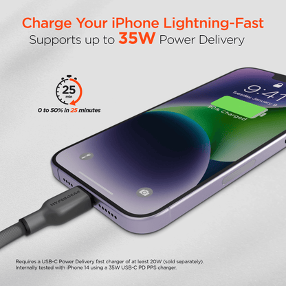 HyperGear Flexi PRO USB-C to Lightning Cable 10ft - Renee Lane Company