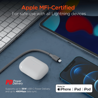 HyperGear Flexi PRO USB-C to Lightning Cable 10ft - Renee Lane Company