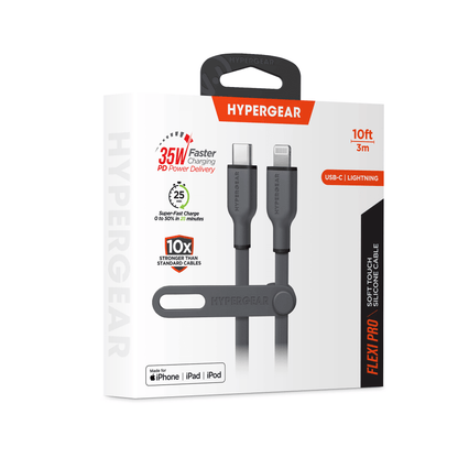 HyperGear Flexi PRO USB-C to Lightning Cable 10ft - Renee Lane Company