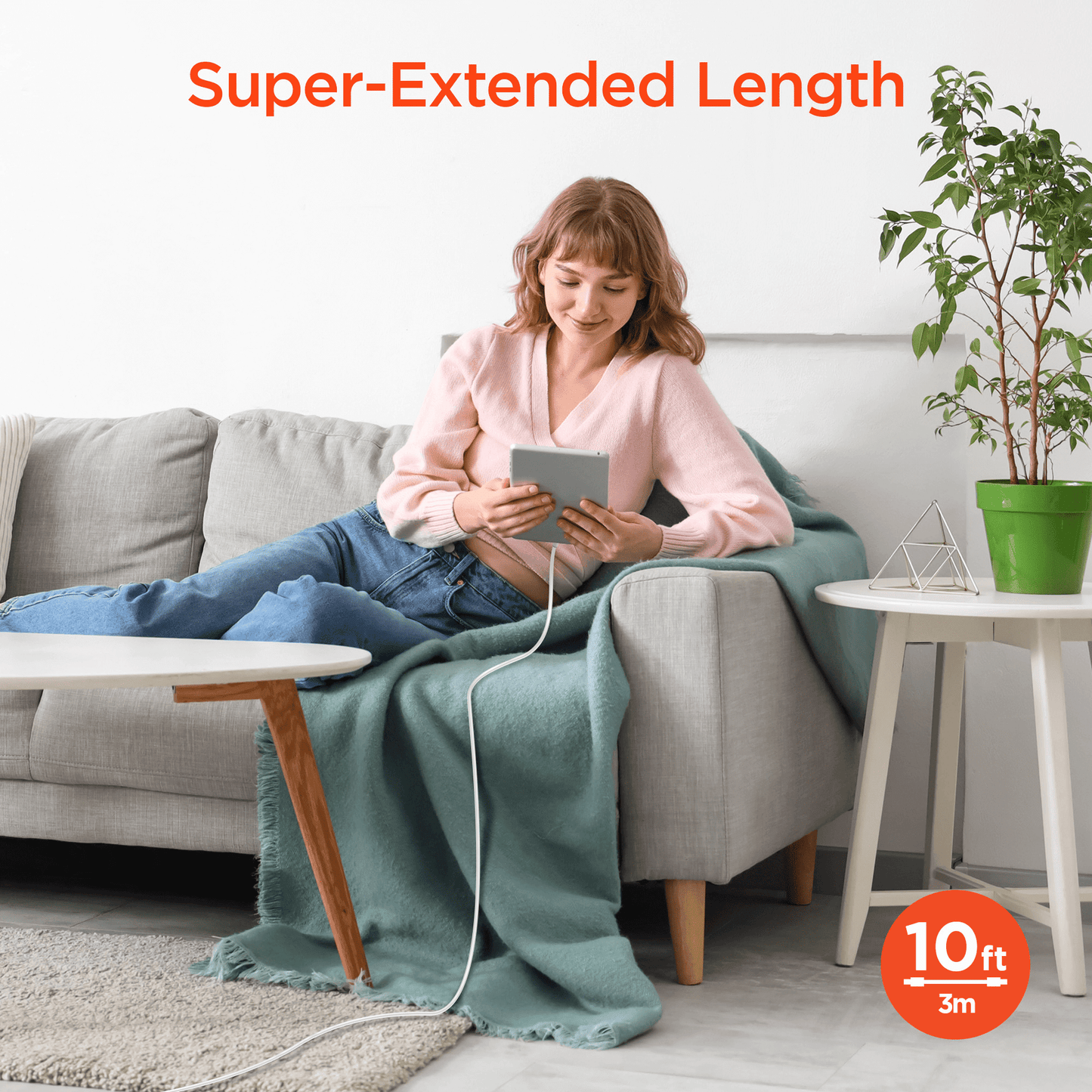 HyperGear Flexi PRO USB-C to Lightning Cable 10ft - Renee Lane Company