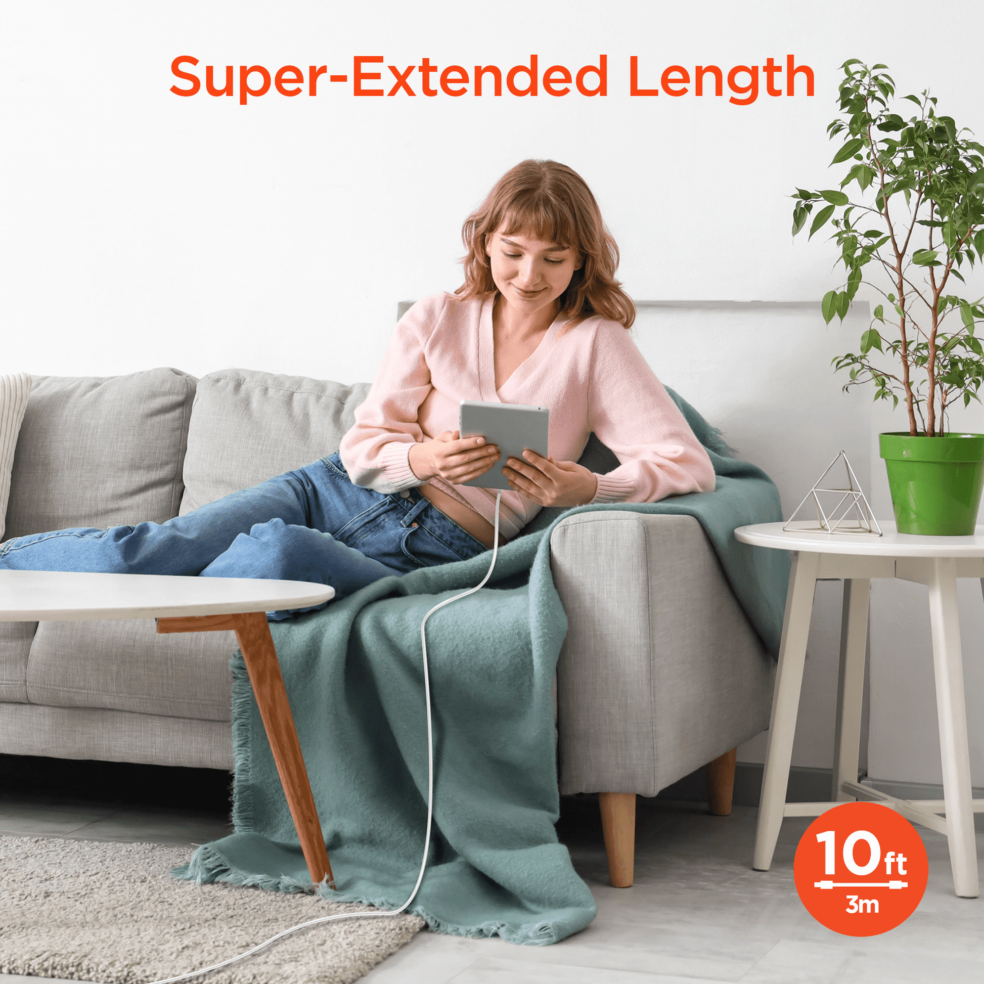 HyperGear Flexi PRO USB-C to Lightning Cable 10ft - Renee Lane Company