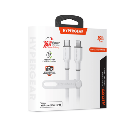 HyperGear Flexi PRO USB-C to Lightning Cable 10ft - Renee Lane Company