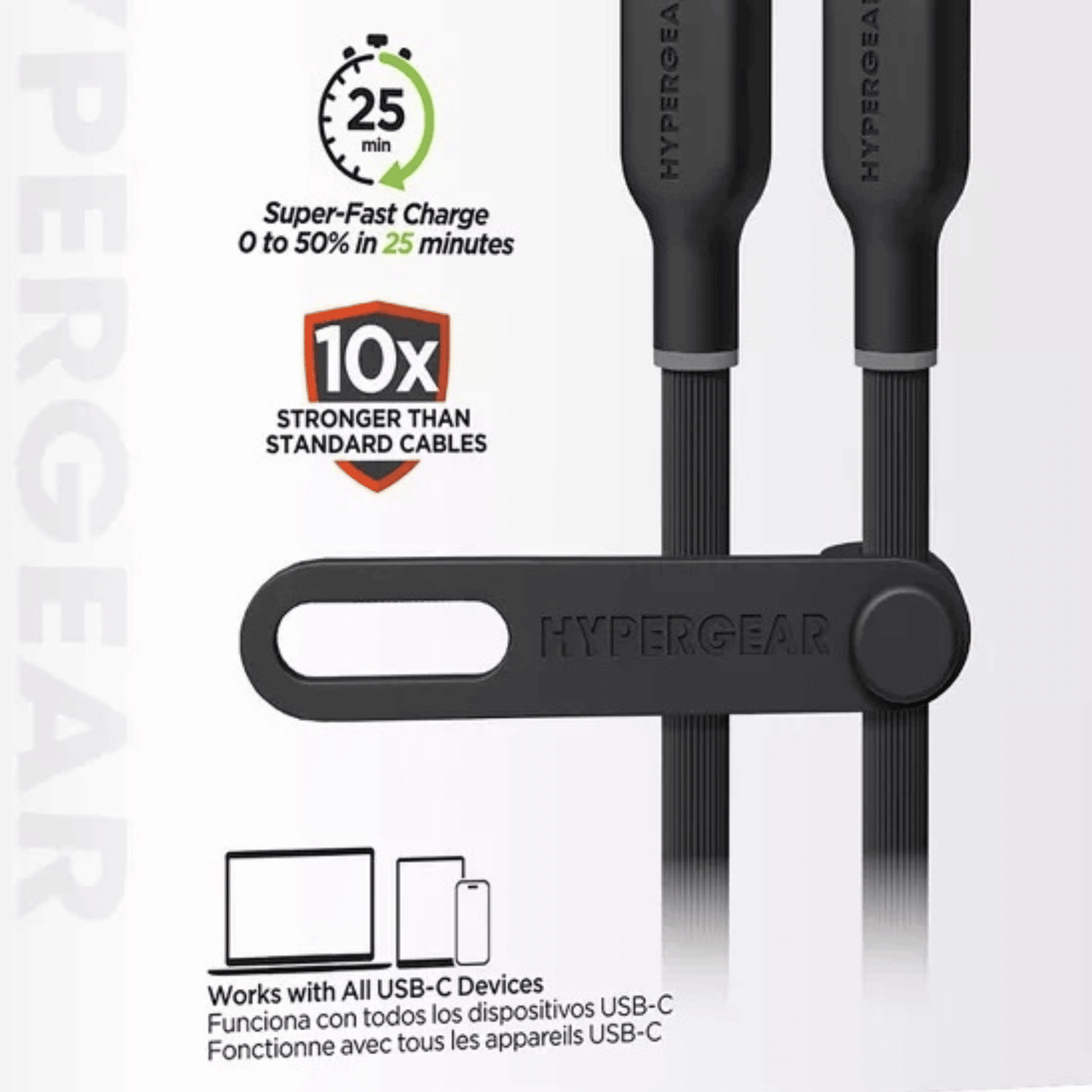 HyperGear Flexi PRO USB-C to USB-C Cable 15ft - Renee Lane Company
