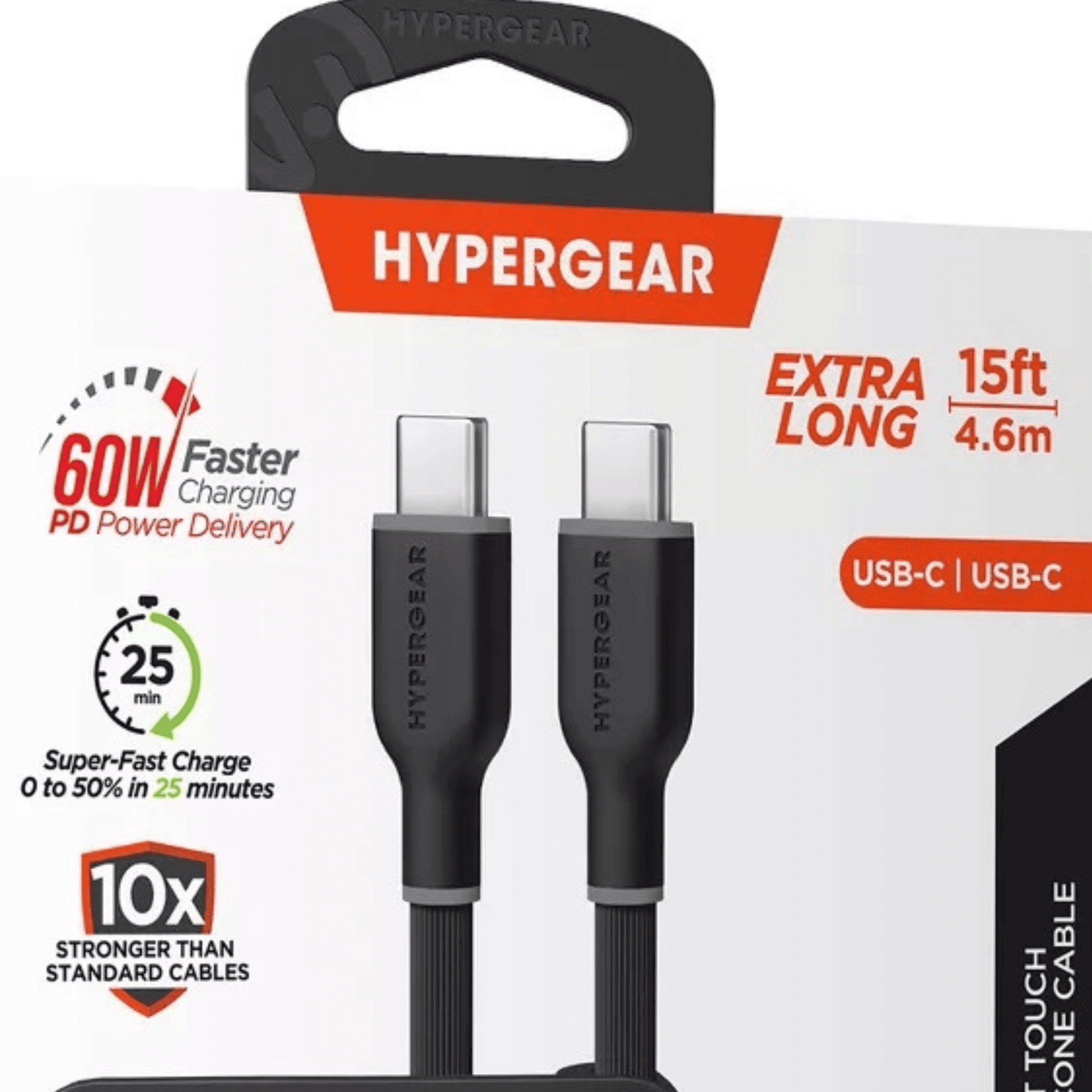 HyperGear Flexi PRO USB-C to USB-C Cable 15ft - Renee Lane Company