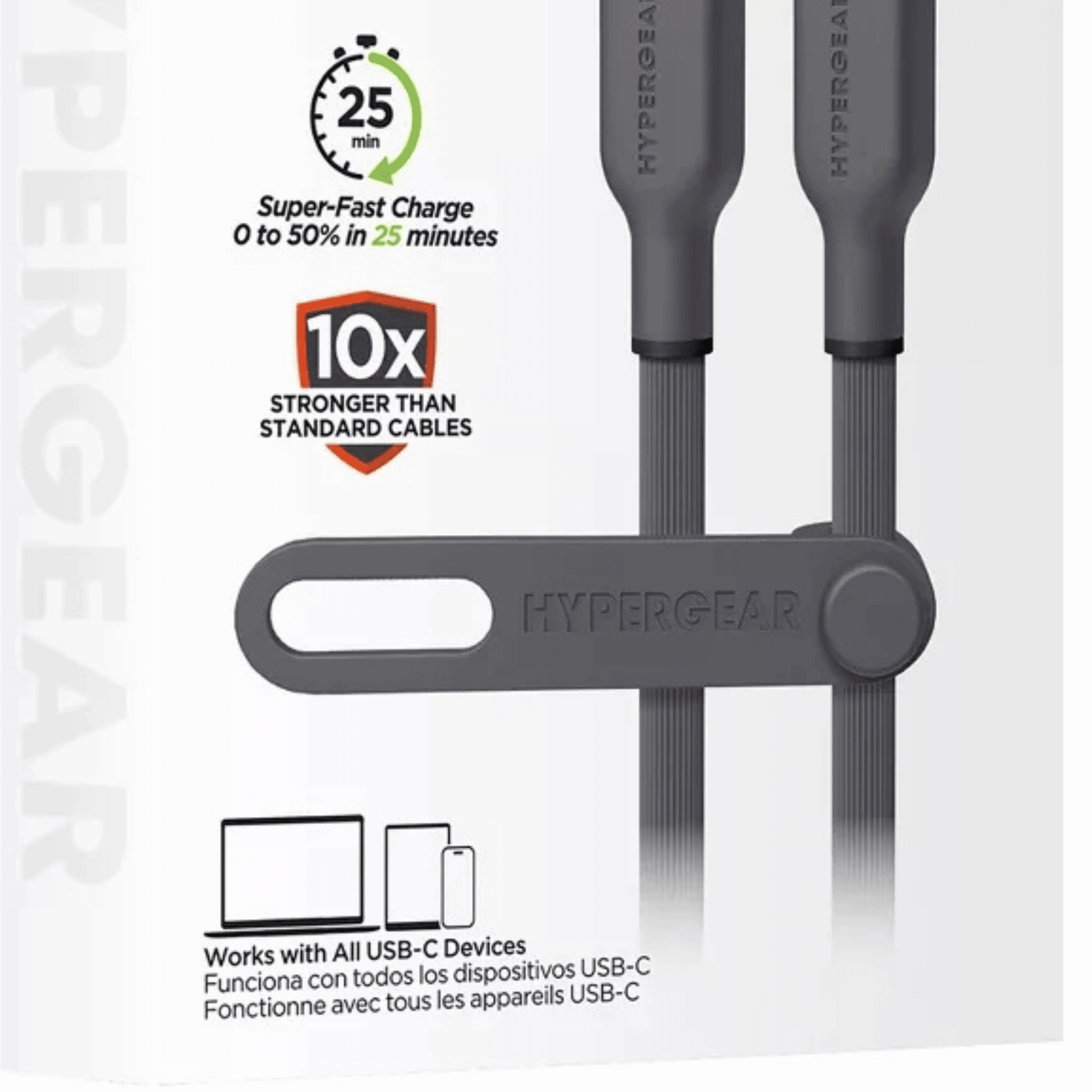 HyperGear Flexi PRO USB-C to USB-C Cable 15ft - Renee Lane Company