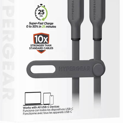 HyperGear Flexi PRO USB-C to USB-C Cable 15ft - Renee Lane Company