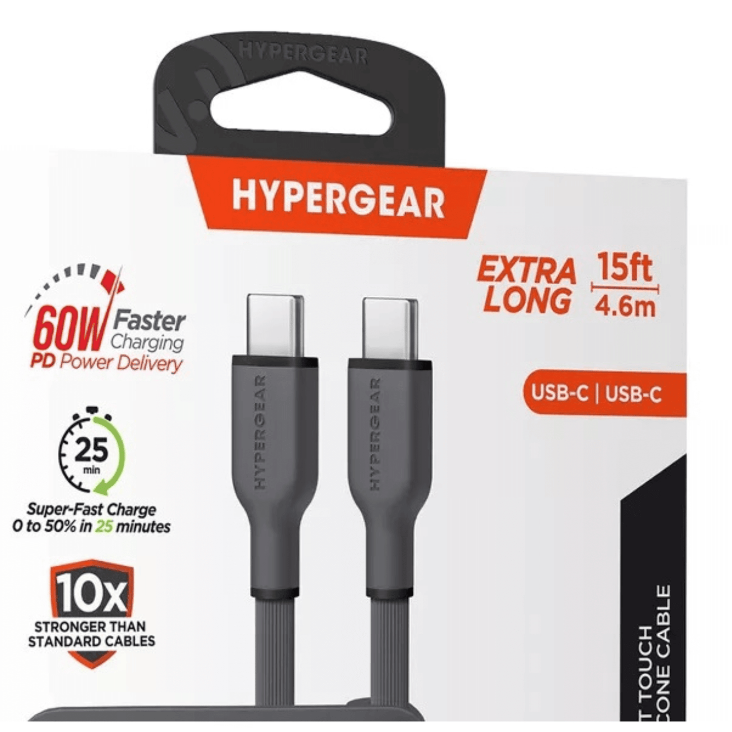 HyperGear Flexi PRO USB-C to USB-C Cable 15ft - Renee Lane Company