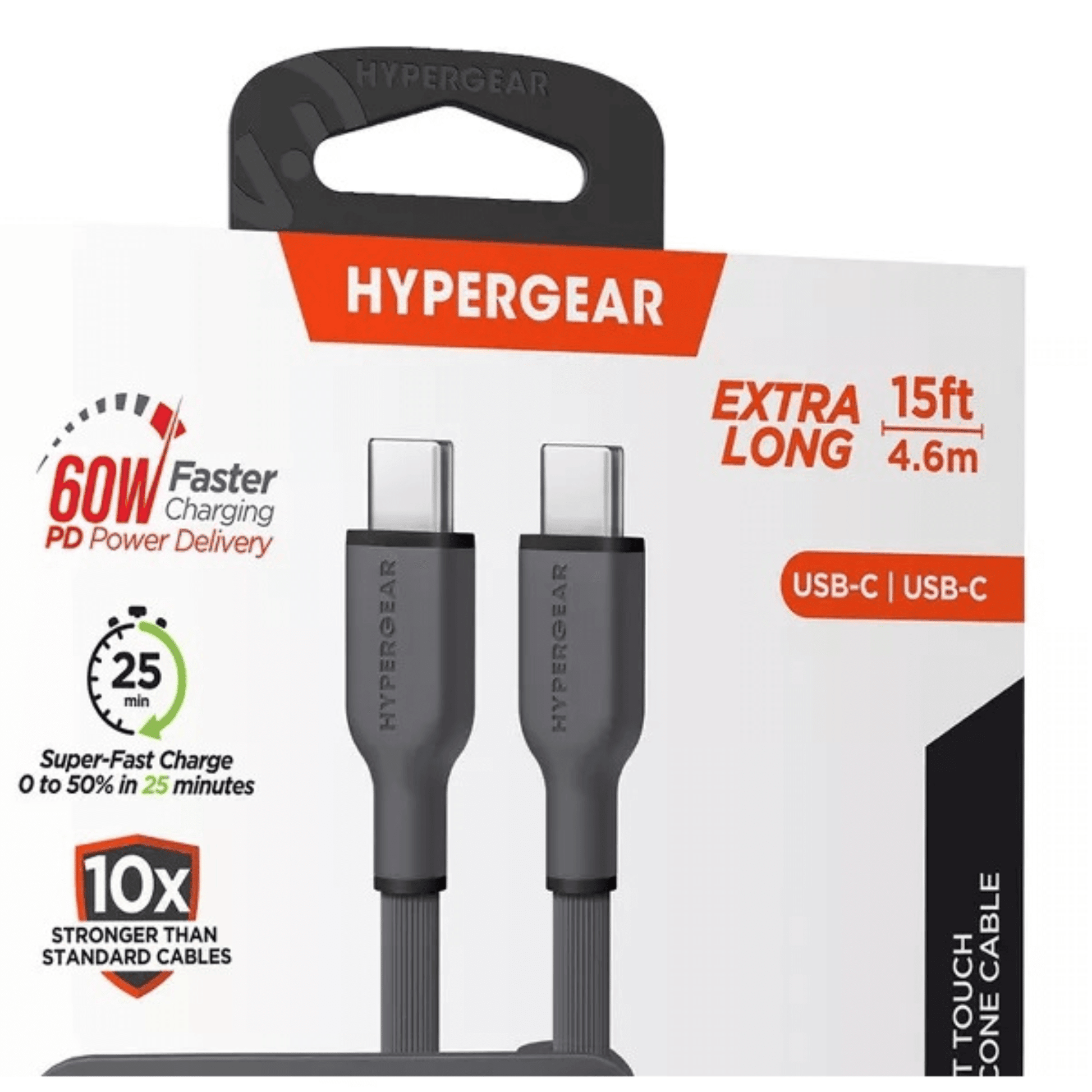 HyperGear Flexi PRO USB-C to USB-C Cable 15ft - Renee Lane Company