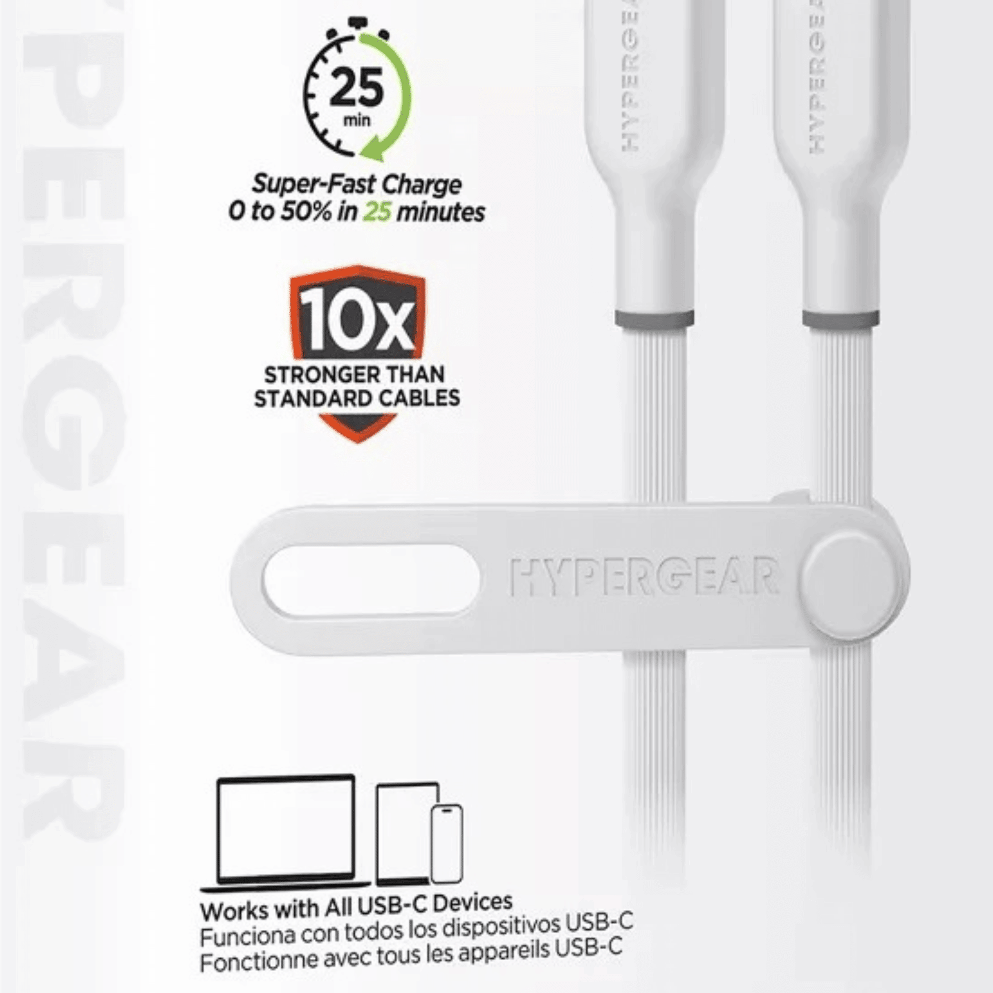 HyperGear Flexi PRO USB-C to USB-C Cable 15ft - Renee Lane Company
