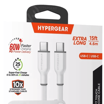 HyperGear Flexi PRO USB-C to USB-C Cable 15ft - Renee Lane Company