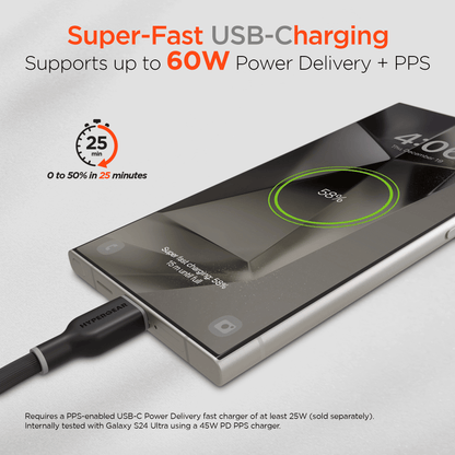 HyperGear Flexi PRO USB-C to USB-C Cable 4ft - Renee Lane Company