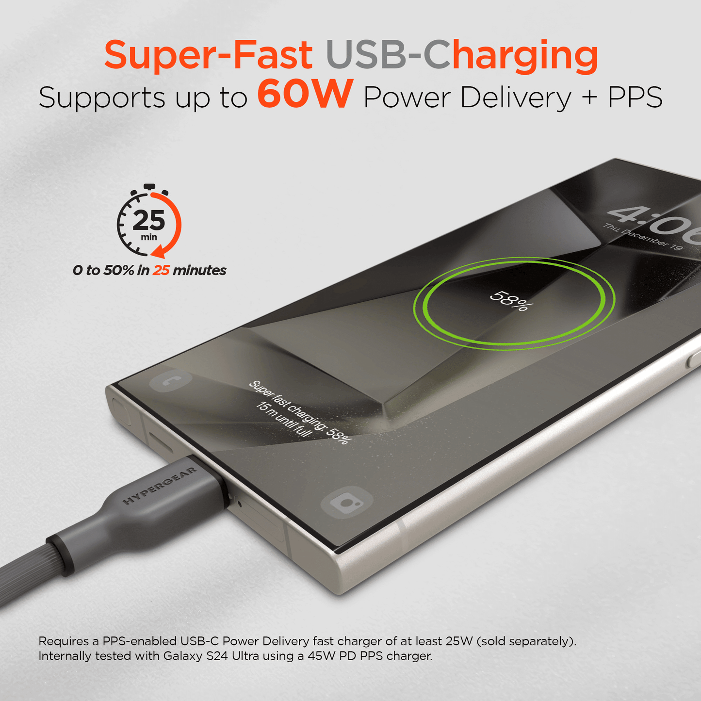 HyperGear Flexi PRO USB-C to USB-C Cable 6ft - Renee Lane Company