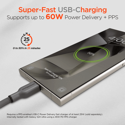 HyperGear Flexi PRO USB-C to USB-C Cable 6ft - Renee Lane Company
