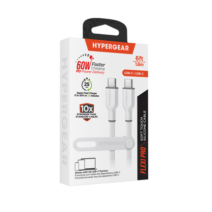 HyperGear Flexi PRO USB-C to USB-C Cable 6ft - Renee Lane Company
