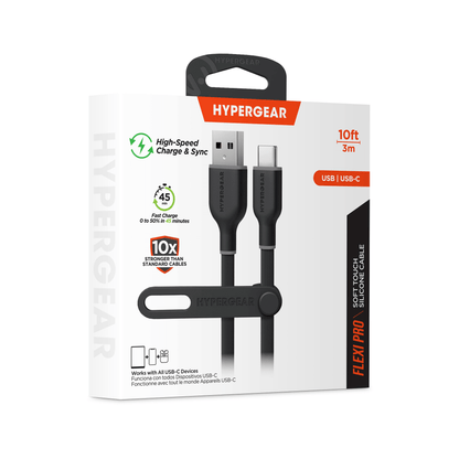 HyperGear Flexi PRO USB to USB-C Cable 10ft - Renee Lane Company