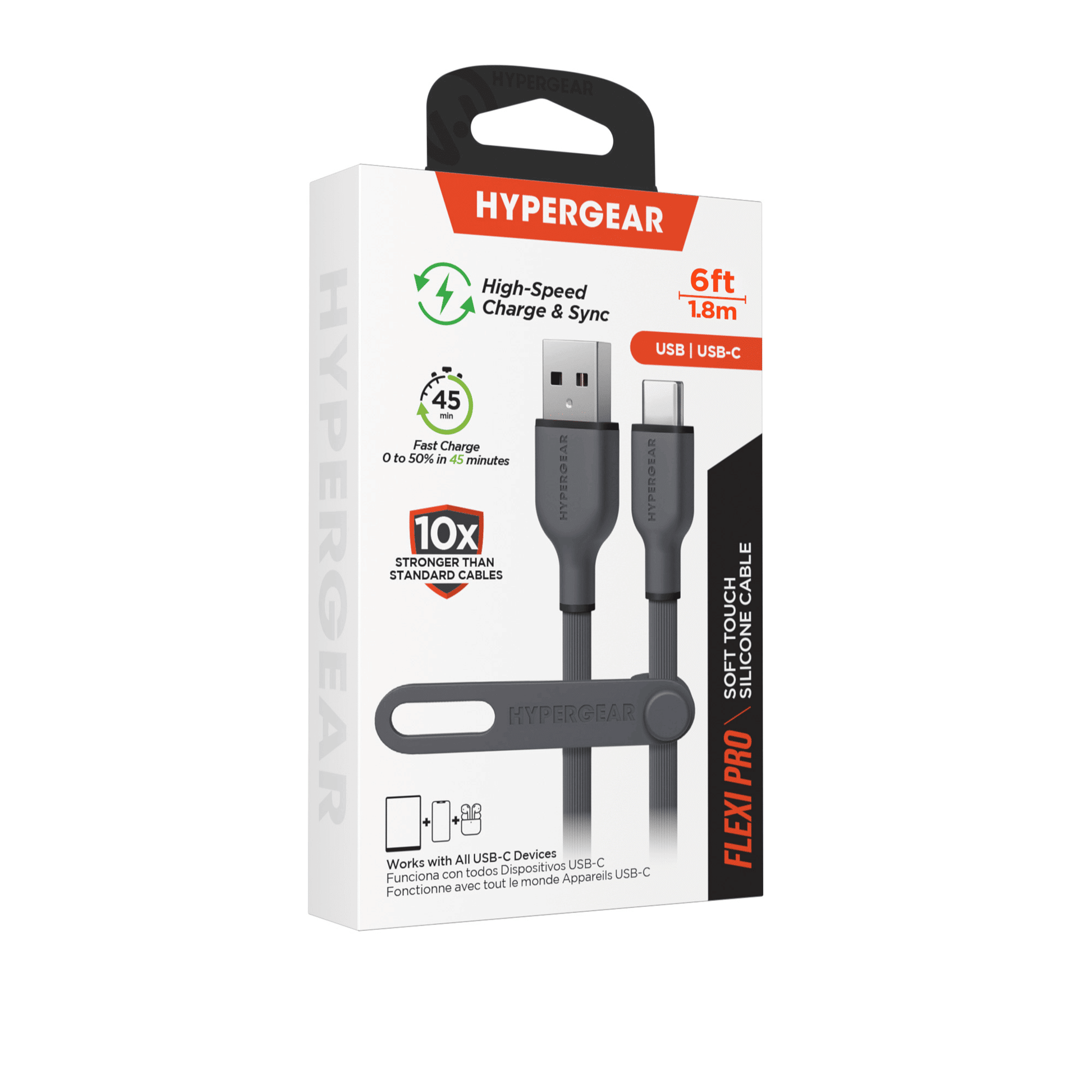 HyperGear Flexi PRO USB to USB-C Cable 6ft - Renee Lane Company