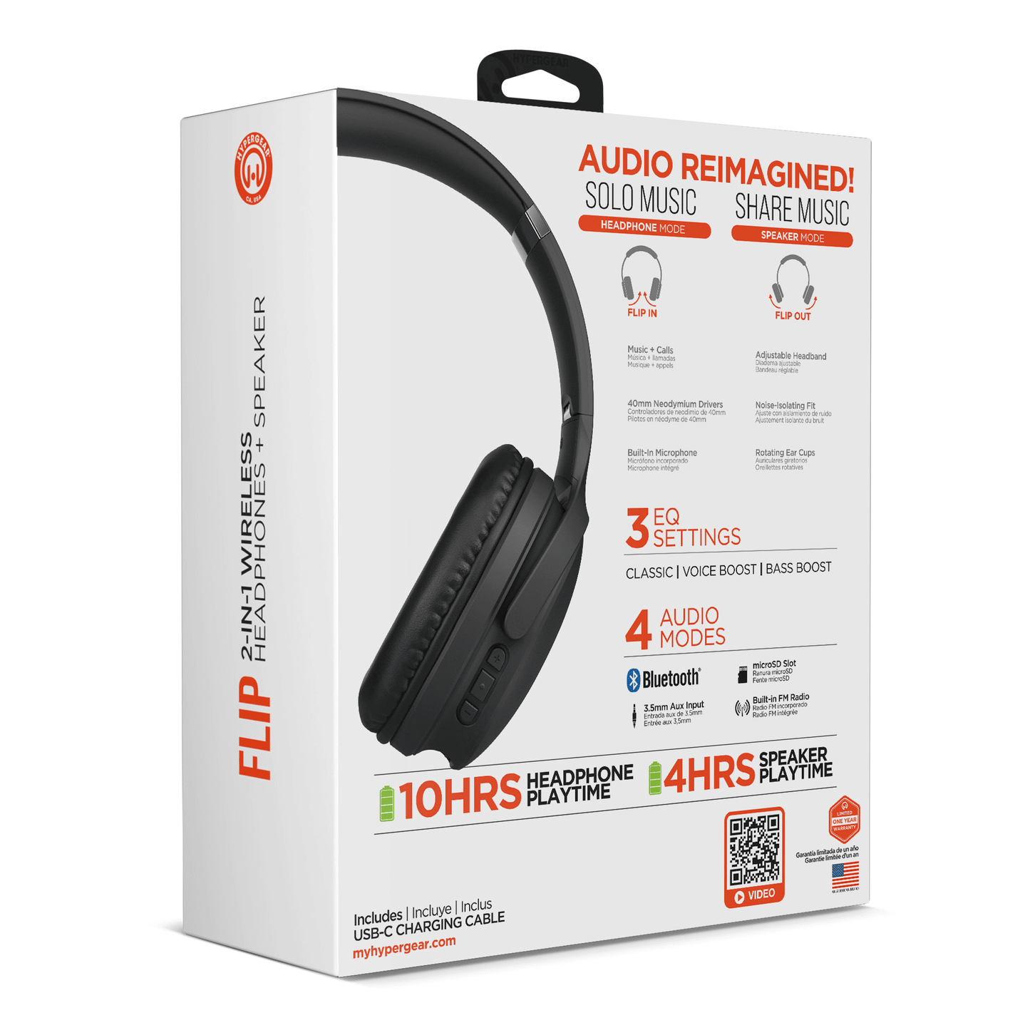HyperGear Flip 2-in-1 Headphones Plus Speaker - Renee Lane Company